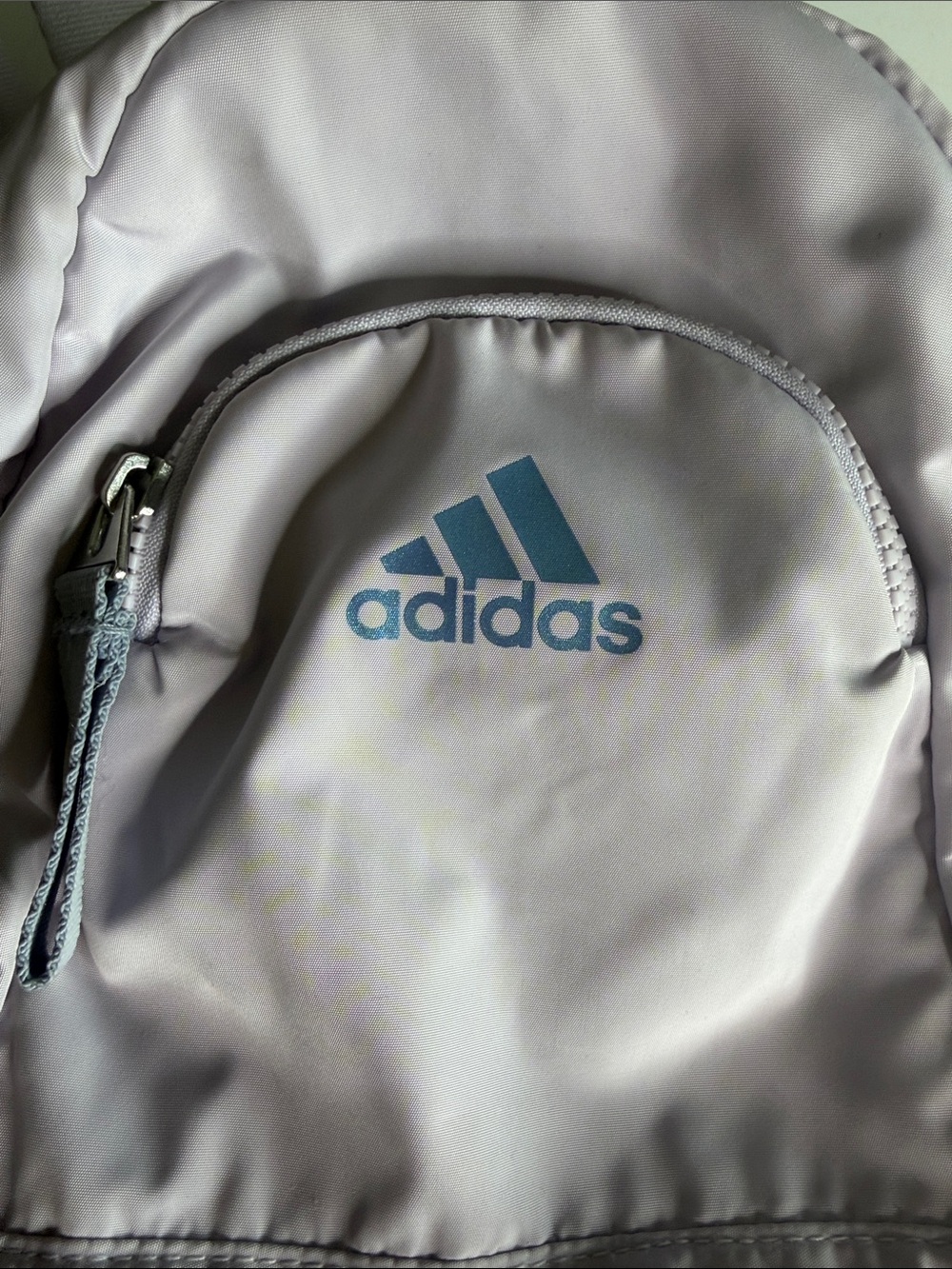 Adidas Mini Backpack Light Lavender Purple Iridescent Logo - Picture 3 of 9